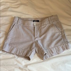 Express striped linen blend shorts